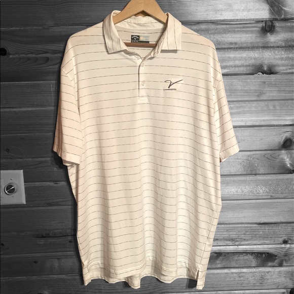Callaway Other - Callaway Opti-Dry Men’s White and Gray Stripe Golf Polo Size XL